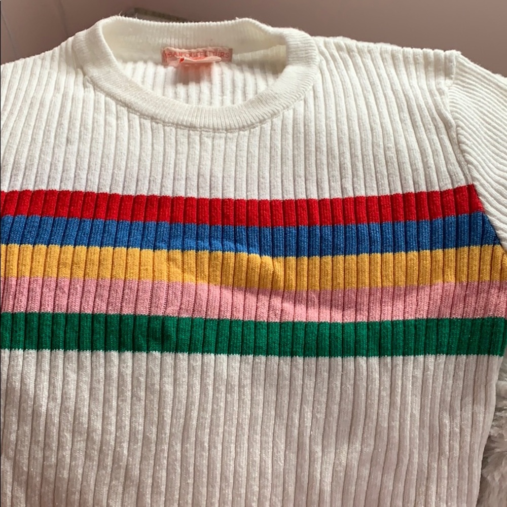 Color block sweater material crop top from UO